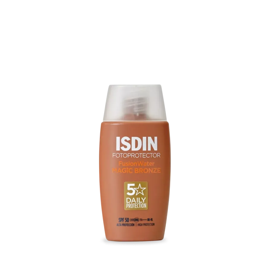 Protector Solar ISDIN FUSION WATER MAGIC color BRONZE SPF 50 – 50ml- Bloqueador