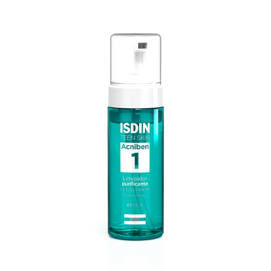ISDIN ACNIBEN LIMPIADOR  PURIFICANTE 150 ml- Limpiador facial en espuma para piel mixta a grasa
